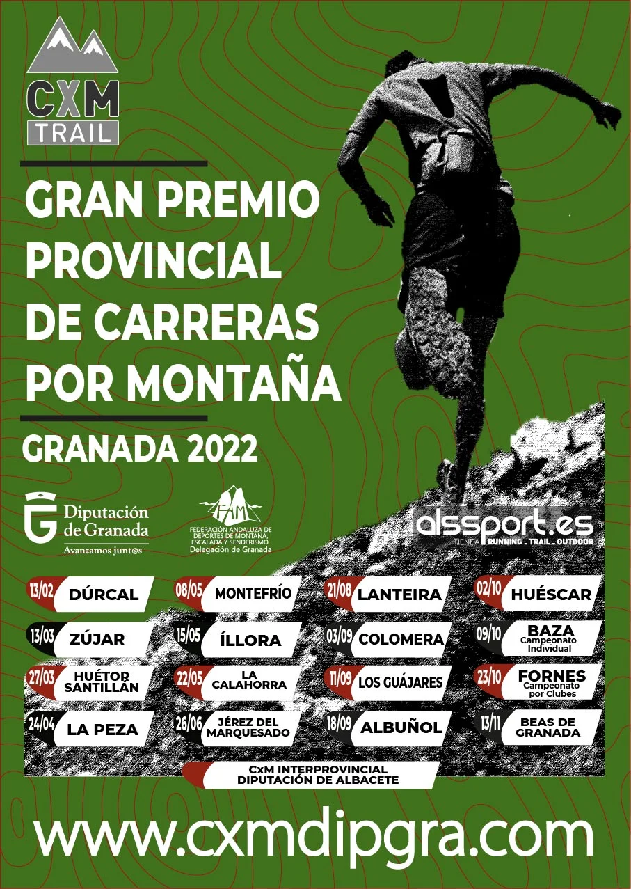 Cartel Gran Premio Fondo Carreras por Montaña Granada 2022
